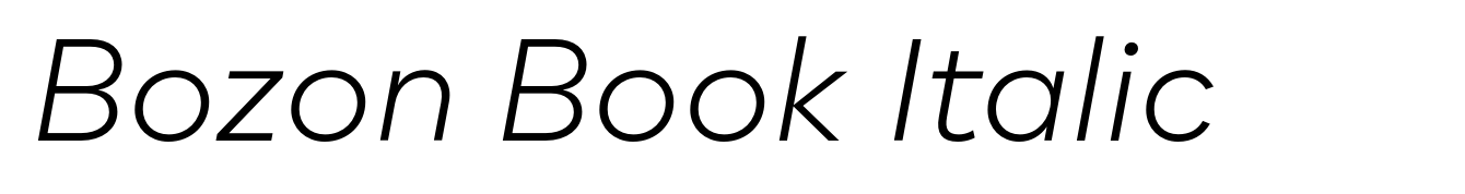 Bozon Book Italic